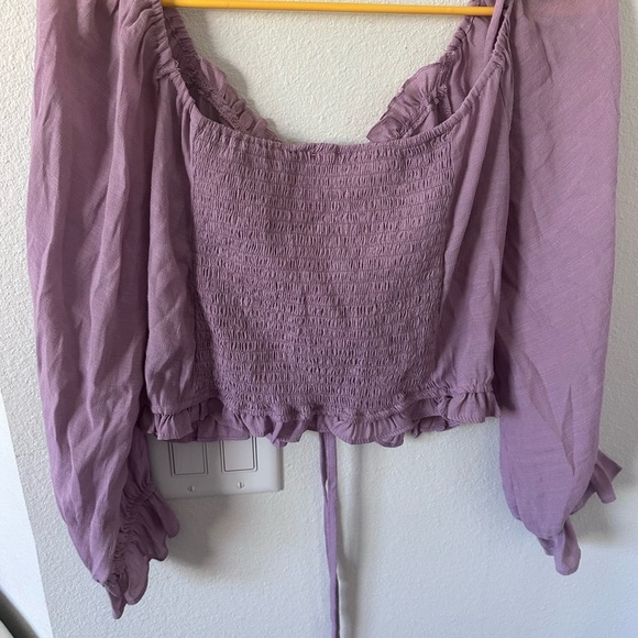 Love Tree Women's Purple Top size L NWT - Picture 2 of 5